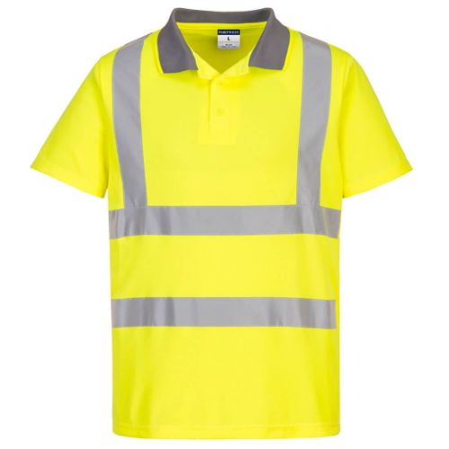 Portwest Eco Hi-Vis S/S Polo  (6 pack) Yellow Yellow